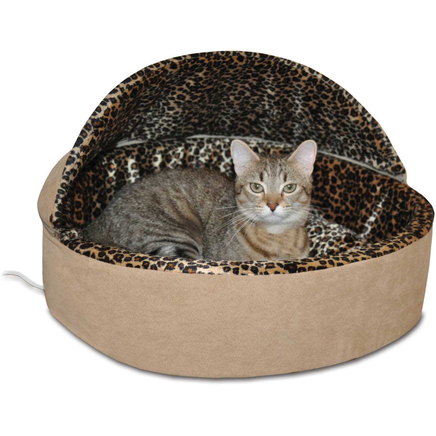 Tiger Print Thermo-Kitty Heated Cat Bed by K&H